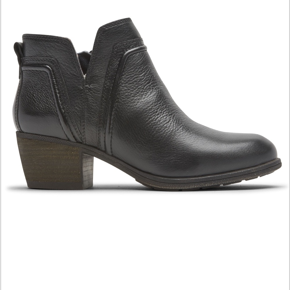 Rockport Cobb Hill Anisa Women’s Black Leather‎ Ankle Boots Size 7